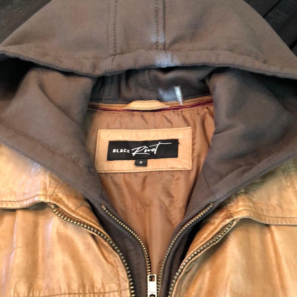 Tan leather jacket